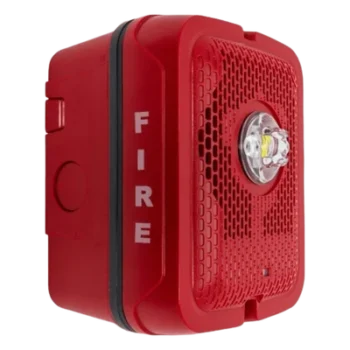 Bocina con Estroboscópica para Exterior / NEMA 4X / IP56 / 86 dB / 25/70 V / Estrobo 12/24 VCC / 0.5-2 W / 15-115 cd