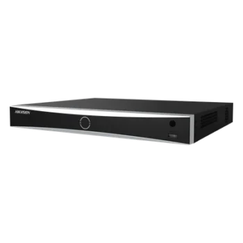 NVR IP / 32 Canales / 12 Megapixel (4K) / 16 Puertos PoE+ / Reconocimiento Facial / AcuSense / 2 Bahías HDD / HDMI 4K / Alcance PoE 300 m (984.3 ft)