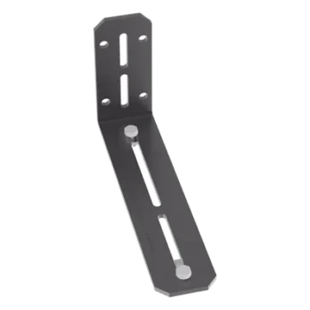 Soporte en L / Montaje Pared o Gabinete / Canaletas 6x4 y 4x4 / Acero Negro / 8.88 x 2 pulgadas