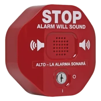 Alarma de Puerta Multifunción / Sirena 95/105 dB / Alimentación Dual 9V y 12-24 VCD / Detección de Apertura 30 s / Carcasa de Policarbonato