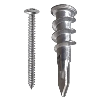 Taquete Metálico Autoperforable / Zinc / 22 kg Capacidad / 8 x 1 1/4" / Paneles de Yeso