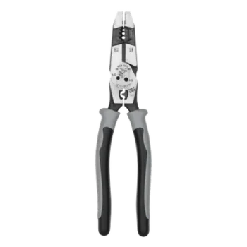 Pinza Híbrida / Alta Palanca / Ponchadora / Pelacable 10-14 AWG / Cortaperno 6-32 y 8-32