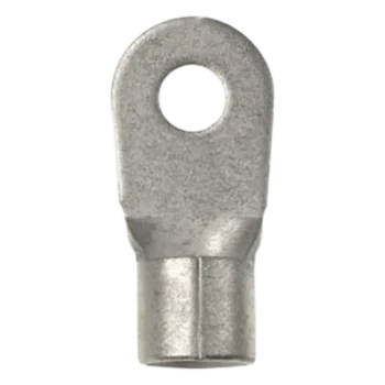 Terminal de Anillo Sin Aislamiento / Calibre 8 AWG / Barreno 5/16' (8 mm) / Cobre Estañado / 150 °C (302 °F) / 2000 V Máximo / 25 Piezas