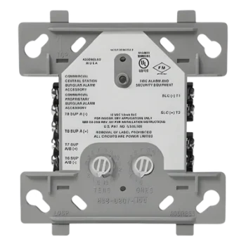 Módulo Monitor Direccionable Dual / 2 Circuitos IDC Clase B / Alimentado por Lazo SLC / 15 a 32 VCC / Caja 4 Pulgadas