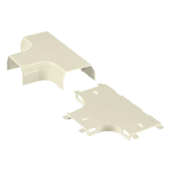 Accesorio en T para Canaleta / PVC Rígido / UL94V-0 / 0 a 50°C / Bajo Voltaje / Blanco