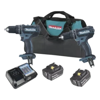 Kit Taladro Percutor + Llave de Impacto / 18V / 2 Baterías 3Ah / Motor BL / 210 Nm / 1/2"