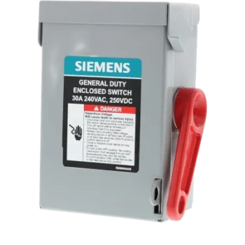 Interruptor de Seguridad / 240Vca / 3 Polos / 30A / NEMA 3R / Sin Portafusibles / 0.91 kg / 2 pies