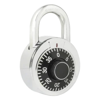 Candado de Combinación / Cuerpo 50 mm / Seguridad Nivel 3 / Combinación de Disco 3 Pasos / Gancho 7.5 mm / Acero Cromado