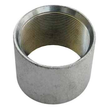 Cople para Pared Gruesa / 1 1/2" / Rosca Cónica Interior / Acabado Liso / Protección Anticorrosiva Zinc