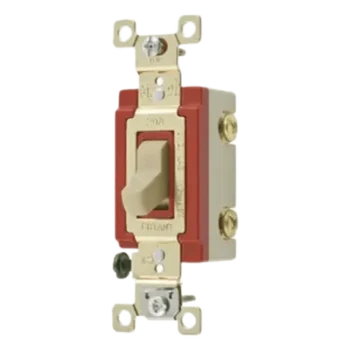 Interruptor de Palanca / 20 A / 120-277 V CA / Doble Polo / Grado Industrial / -40°C a 75°C / 131 ft Cable AWG #14-10 / Color Marfil