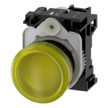 Lámpara de Señalización LED / 22 mm / 24V AC/DC / IP69K / NEMA 1-13 / Amarillo / Panel Frontal