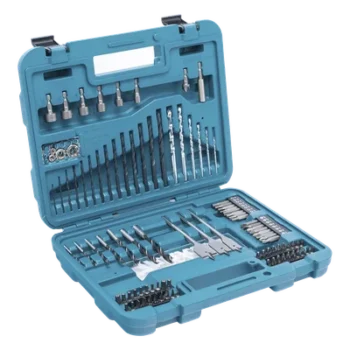 Juego de accesorios multipropósito / 100 piezas / Brocas y puntas para metal, concreto y madera / Maletín organizador