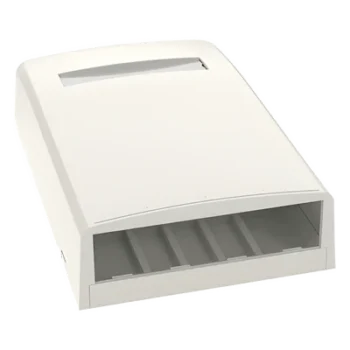 Caja de Montaje en Superficie / 4 Puertos Mini-Com / ABS / Blanco Mate / 73.6 x 27 x 114.3 mm