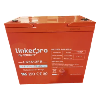 Batería de Respaldo AGM-VRLA / 12 V / 55 Ah / Terminales T2 / Vida Útil 5 Años / UL94-V0 / 230 x 139 x 215 mm (9.1 x 5.5 x 8.5 in)