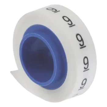 Rollos de Etiquetas Marcadoras / Pre-Impresas 0-9 / Poliéster / 2.4 m (7.87 ft) / Blanco