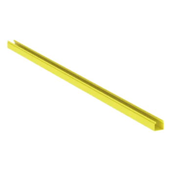 Canaleta 2x2 sin Tapa / PVC 94V-0 / 1.8 m (6 ft) / Amarillo / Radio Curvatura 2'
