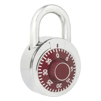 Candado de Combinación / Cuerpo 50 mm / Seguridad Nivel 3 / Gancho 7.5 mm / 3 Discos / Acero Cromado