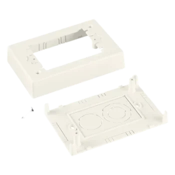 Caja de Pared Superficial Sencilla / 5.19 x 3.45 x 1.75 in / PVC Autoextinguible / Salidas 1/2, 3/4, 1 in / Blanco