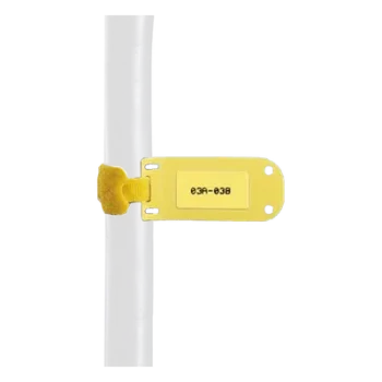 Marcadores de Identificación Autolaminados / 33.3 x 76.2 mm / 1.31' x 3.00' / Vinilo / Interior-Exterior / Amarillo / 25 piezas