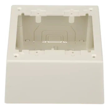 Caja de Pared Superficial Doble / PVC Autoextinguible / 5.19 x 5.19 x 2.75 in (131.9 x 131.9 x 69.8 mm) / Blanco Mate