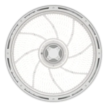 Luminaria LED High Bay Redonda / 12,000-18,000 lm / Óptica Micro-Prisma UGR Ultra Bajo / IK10 IP66 NEMA 4X / CCT Switchable 3500K-4000K-5000K / 120-347V / -40°C a 55°C
