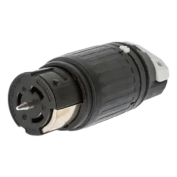 Conector Industrial de Bloqueo / 50A / 3-Fases Delta 250V CA / 3-Polos 4-Hilos / Hembra / Nylon Industrial