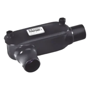 Caja Condulet tipo T / Recubrimiento PVC 40 mils / Rosca NPT 3/4" (19 mm) / Aluminio Diecast / IK09 / 0.26 kg