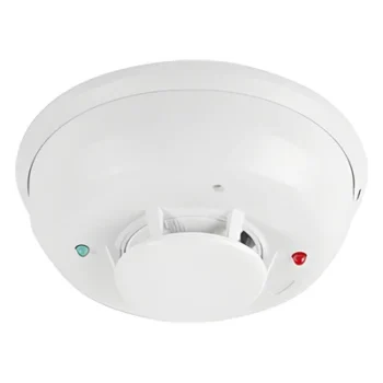 Detector de Humo Fotoelectrico / 4 Hilos / Relevador Forma C / Sensor Térmico 57.2°C / 134 mm Ø / 5.3" Ø