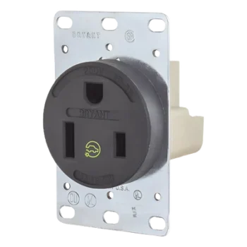 Receptáculo Individual / 50 A / 250 V / 2 Polos 3 Hilos / NEMA 6-50R / Grado Industrial