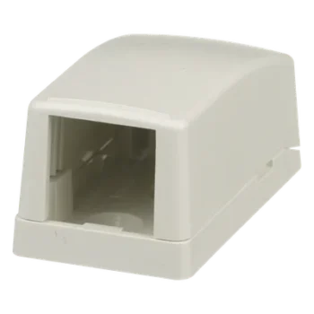 Caja de Montaje en Superficie / 1 Puerto Mini-Com / 1.03 x 0.91 x 1.89 in / ABS / Blanco Mate
