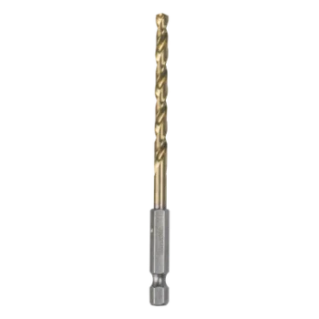 Broca hexagonal / 3/16" (4.8 mm) / TiN / HSS / Punta 135° / Vástago 1/4" / 4-7/32" (107.2 mm)