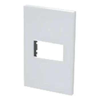 Placa de Policarbonato / 1 Módulo 1/3 / Base de Acero / 75 × 120 mm / Ancho 8 mm / Color Blanco