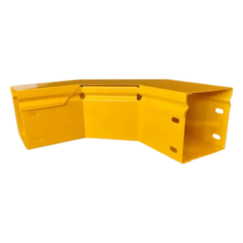 Curva Horizontal para Fibra Óptica / 90° / Aluminio 4" x 4" / Radio 8" / Epóxico Amarillo