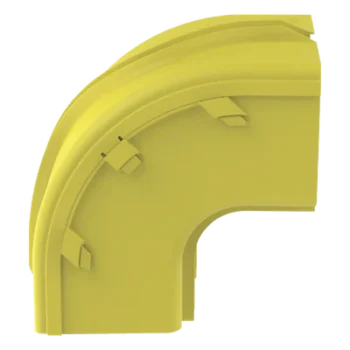 Bajada Vertical Exterior 90° / Canaleta 6x4 FiberRunner / Radio 2" (50.8 mm) / PC/ABS / Amarillo