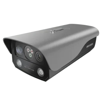 Cámara IP Térmica de Detección de Incendios / 4 Megapixel Óptico + 1 Megapixel Térmico / Alcance de Llama 50 m (164 ft) / Rango Térmico 0 a 400 °C / IP66 / WDR 120 dB