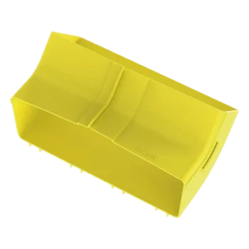 Bajada Vertical Interior / Ángulo 45º / Canaleta 12x4 pulgadas / Radio de Curvatura 50.8 mm / Color Amarillo / UL Listed