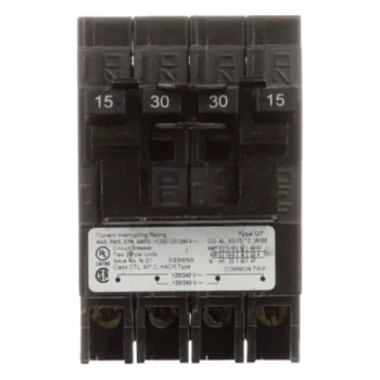 Interruptor Automático Cuádruple / 2 Polos Dobles / 40-30 A / 120/240 VCA / 10 kA / Enchufable