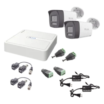 Kit de Videovigilancia TurboHD / DVR 4 Canales / 2 Cámaras Bala 2 Megapixel / Dual Light 20 m (65.6 ft) + IR 30 m (98.4 ft) / Audio Bidireccional / Exterior IP67