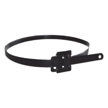 Cincho de acero inoxidable reusable / 9.5mm ancho / 457mm largo / 50 piezas / 42.25 kg carga máxima / 15 pies equivalente