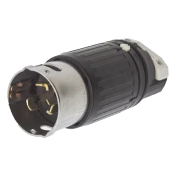 Enchufe Macho Trifásico con Bloqueo / 50 A / 250 VCA / 3 Fases 4 Hilos / Nylon Industrial / -40°C a 75°C / 21.08-31.75 mm