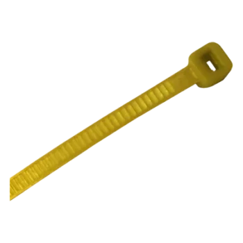 Corbata de nylon / 4.8 x 300 mm / 22 kg tensión / 100 piezas / Amarillo / -40°C a +80°C / 0.98 x 11.81 pulgadas