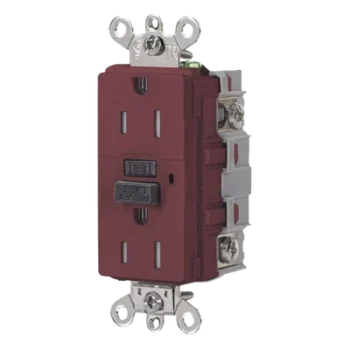 Receptáculo GFCI de Auto-verificación / 15 A / 125 V / 2 Polos / Resistente a Manipulaciones e Intemperie / NEMA 5-15R / Grado Industrial / 4.06 in