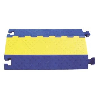Cubrecable de Piso / 2 Canales / 3 ft x 22 in x 4.31 in / Azul y Amarillo