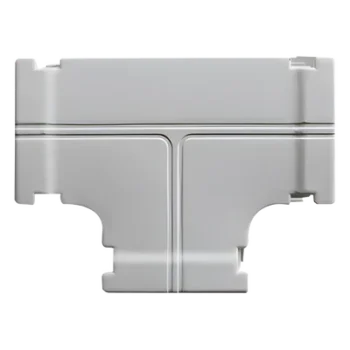 Derivación tipo T / Canaleta DX10000.00 / ABS V0 / -20°C a +80°C / 0.035 kg/m / Gris y Blanco
