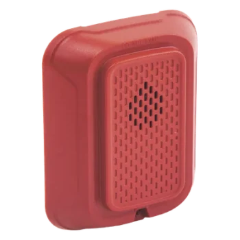 Sirena de Notificación para Pared / 88+ dBA / 12 o 24 Vcd / Tono y Volumen Seleccionables / Diseño Enchufable / Color Rojo