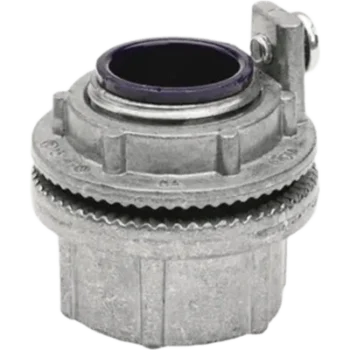 Conector Meyers de Aluminio de 2" con tornillo de puesta a tierra, disponible para Áreas Peligrosas Clase 1 División 2 de acuerdo con NEC 501.10, NEMA 3, 3R,4, 12.