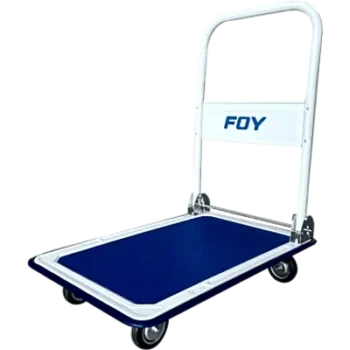 Carro Plataforma Plegable / Capacidad 300 kg / Acero Reforzado / Ruedas TPR 5" / Mango Retráctil / Superficie Antideslizante