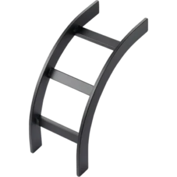 Escalerilla Curva Vertical Interior / 18 in de Ancho / Acero Tubular / Bajada / Color Negro