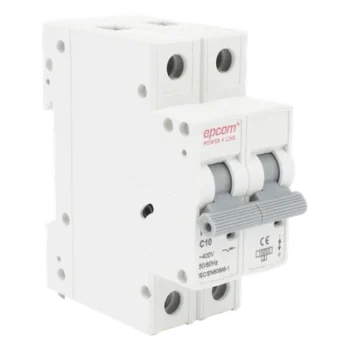 Interruptor Térmico 2P / 10 A / 415 Vca / 6.10 kA / IP20 / Riel DIN / Fotovoltaico AC