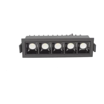 Reflector LED Lineal Empotrable / Luz Fría 6000 K / 10 W / 750 lúmenes / Haz 45° / IP20 / Vida útil 50000 hrs